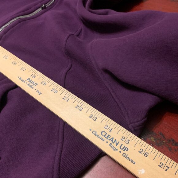 SOLD Lululemon Women's Scuba Hoodie Oversized Half-Zip Black Plum Sz M Cozy - Picture 5 of 6